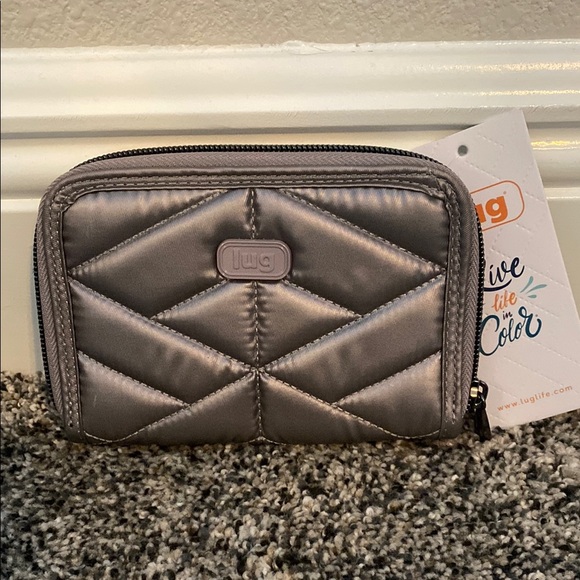 lug Handbags - Lug Quilted Wallet -Rodeo- in Metallic Pearl